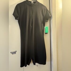 Forever 21 Black Ribbed Jumpsuit